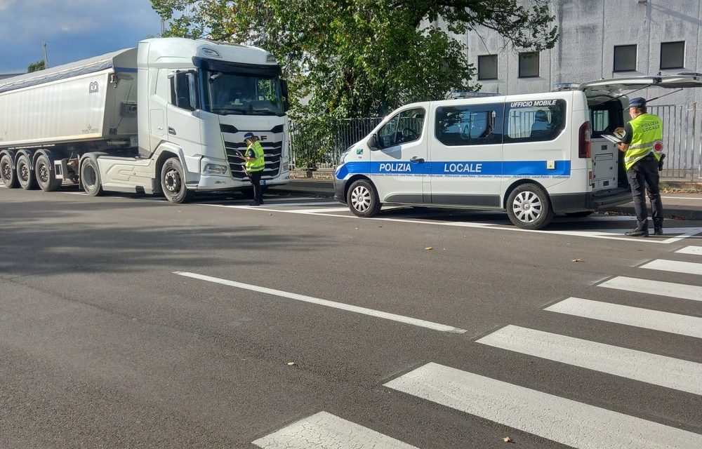 Controlli di polizia locale sul traffico pesante