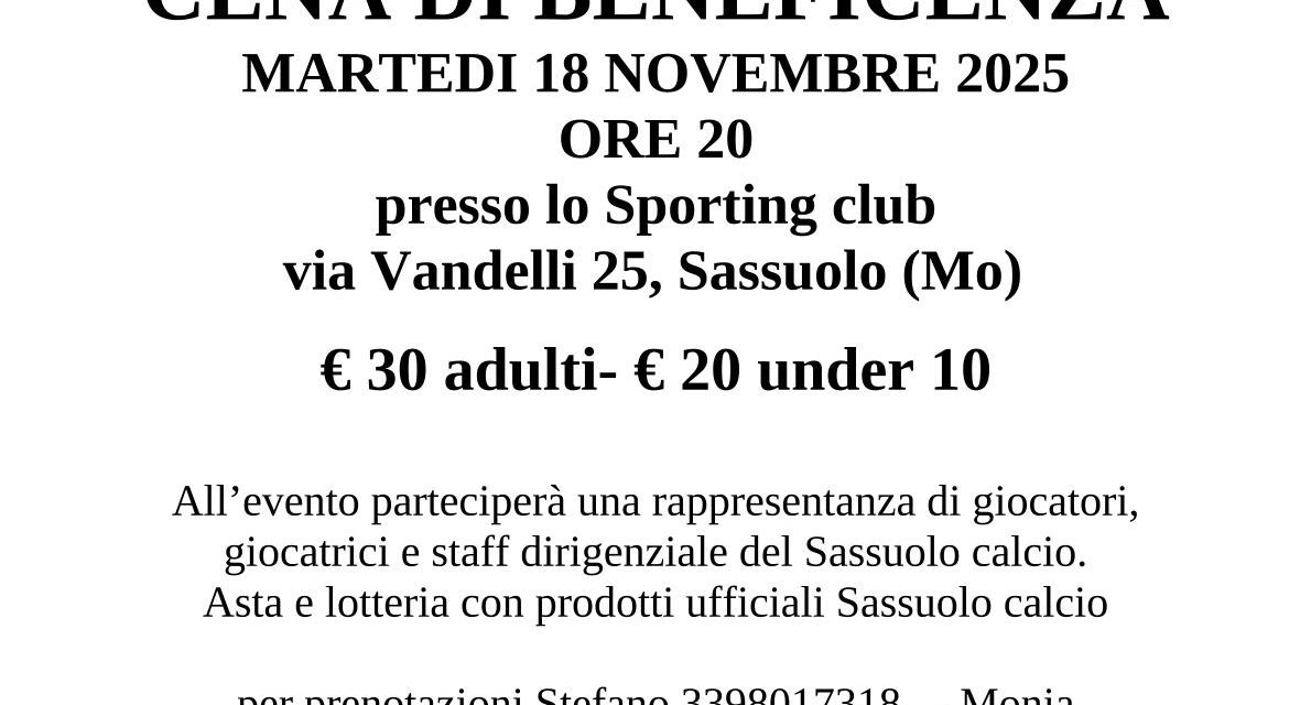 Cena di beneficenza