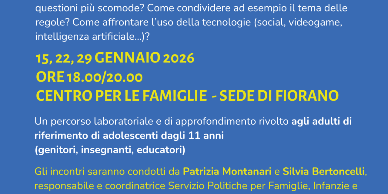 Dialoghi adolescenti a Fiorano