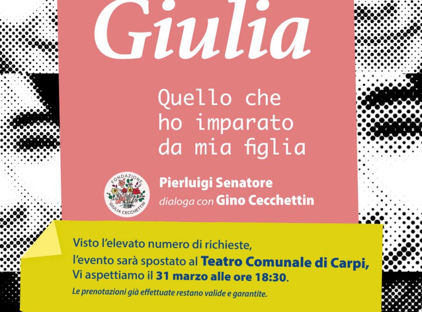 Gino Cecchettin ospite a Carpi