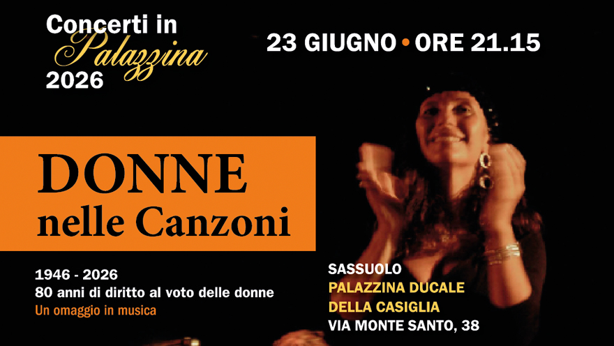 Ritornano i Concerti in Palazzina: primo appuntamento martedì 23 giugno con lo spettacolo “DONNE nelle Canzoni”