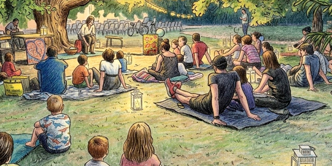 Al parco, di sera