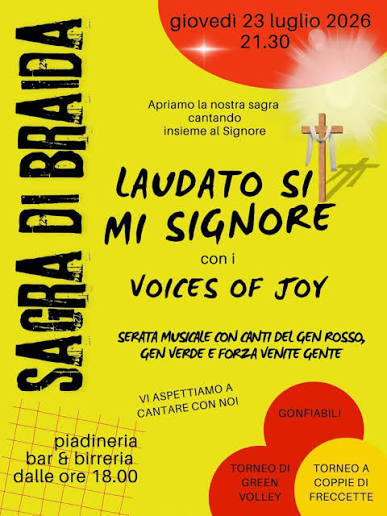 BRAIDA 2026: QUATTRO SERATE DI SPORT, MUSICA, TRADIZIONE E DIVERTIMENTO