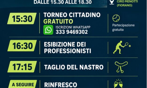 Inaugurazione dei nuovi campi da tennis e della nuova gestione al Centro sportivo Ciro Menotti di Spezzano