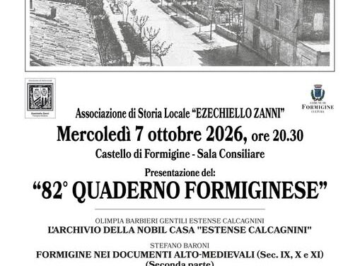 82° Quaderno Formiginese