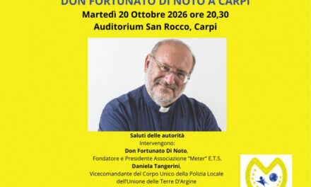 Don Fortunato Di Noto a Carpi (MO) per parlare di Bullismo e Cyberbullismo 